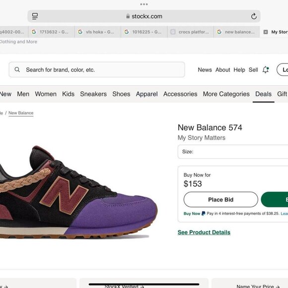 New! Mens New Balance 574 Black History”My Story Matters’ Shoes. Size 9D. Nice!! - Picture 8 of 8